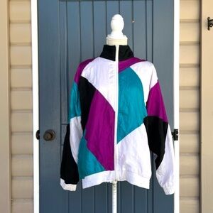 Vintage Bocoo Windbreaker Color-block Multi-tone Design  Women’s Size Large